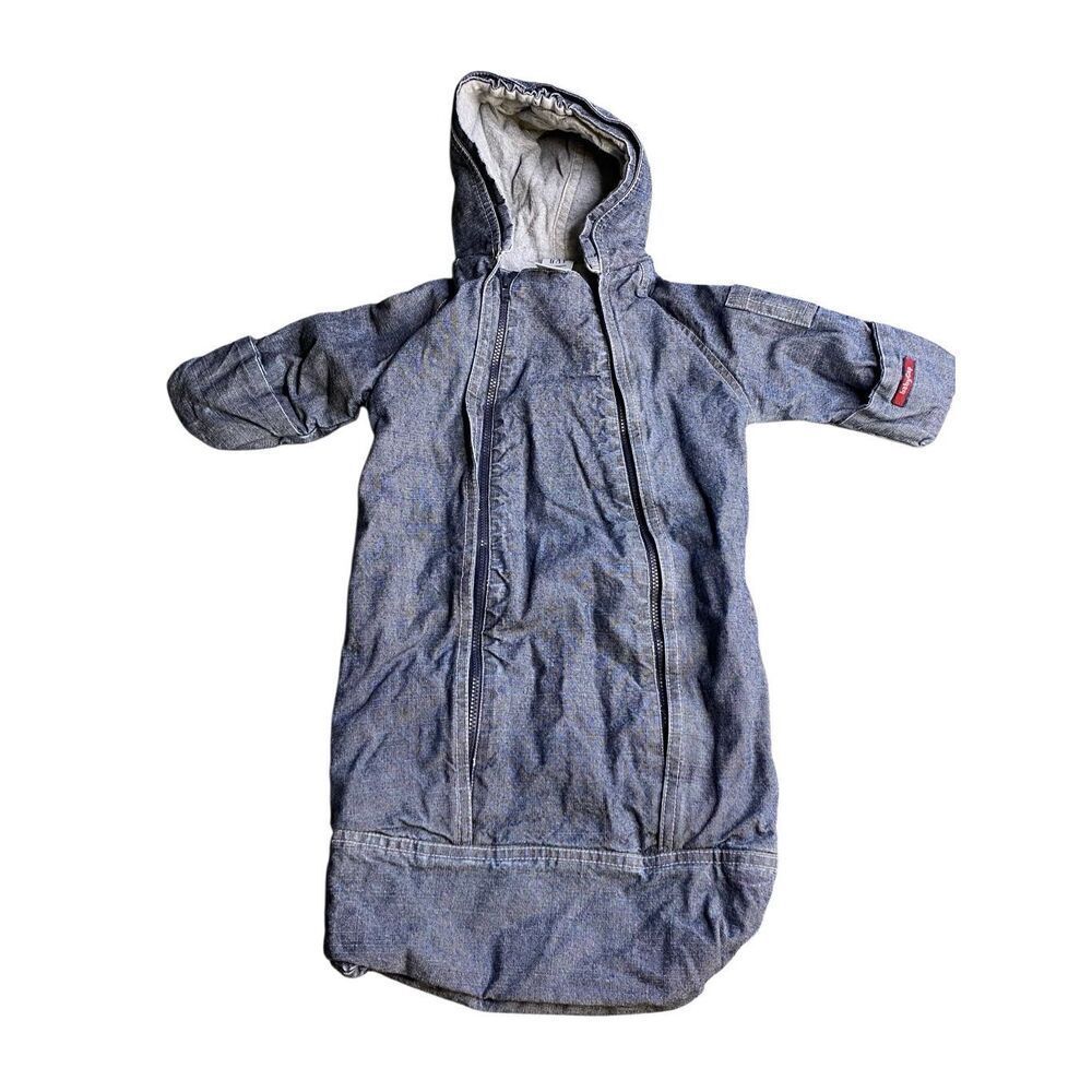Baby Gap Infant Bunting Snowsuit Blue Hooded Zip Front Newborn Stage 1 Winter